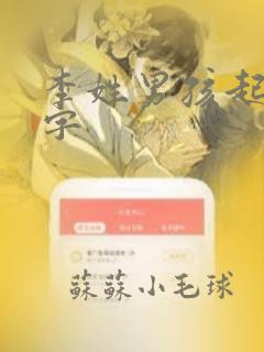 李姓男孩起名汉字