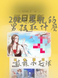 2024属龙的男孩取什么名字最好