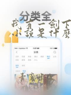 我有一剑下一部小说是什么名字