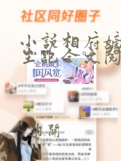 小说相府嫡女重生记全文阅读