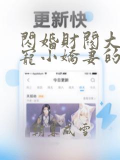 闪婚财阀大叔强宠小娇妻的小说