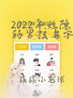 2022年姓陈的男孩名字