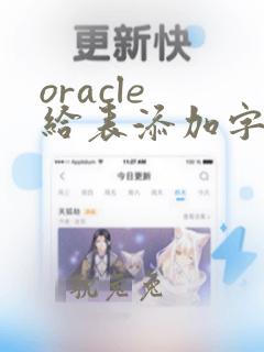 oracle 给表添加字段