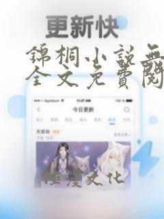 锦桐小说无弹窗全文免费阅读