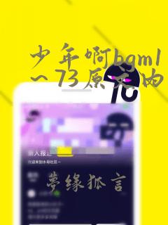 少年啊bgm1～73原文内容