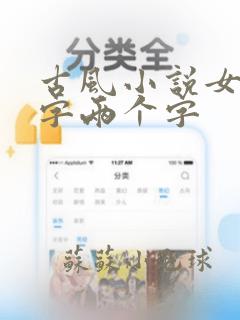 古风小说女主名字两个字