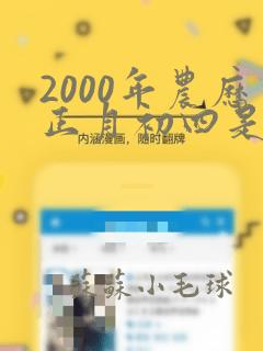 2000年农历正月初四是什么命