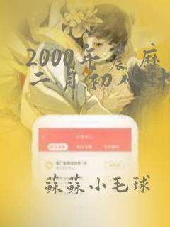 2000年农历二月初八什么命