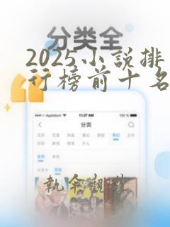 2025小说排行榜前十名巅峰之作