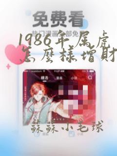 1986年属虎怎么样增财运