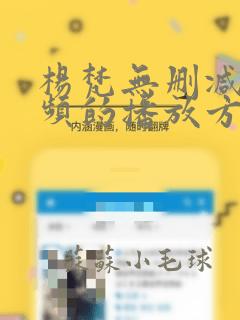 杨梵无删减版视频的播放方式