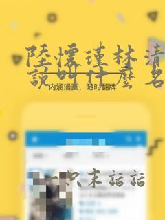 陆怀瑾林清欢小说叫什么名字