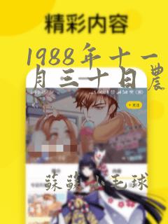 1988年十一月三十日农历什么命