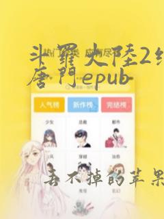 斗罗大陆2绝世唐门epub