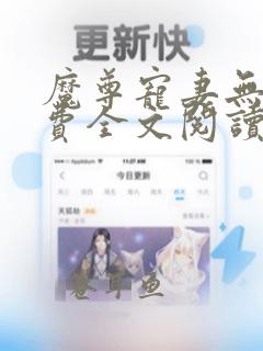 魔尊宠妻无度免费全文阅读