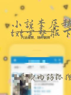 小说李辰赵清澜txt完整版下载