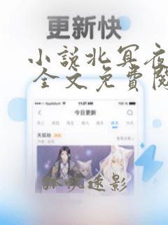 小说北冥夜名可 全文免费阅读