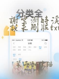 谢云洲时溪 小说未删版txt