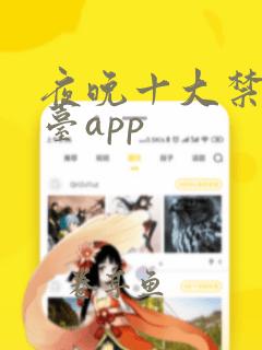 夜晚十大禁用黄台app