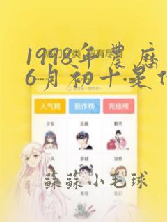 1998年农历6月初十是什么命