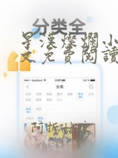 星汉灿烂小说全文免费阅读全文