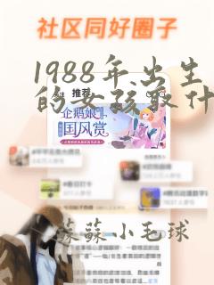 1988年出生的女孩取什么名字好