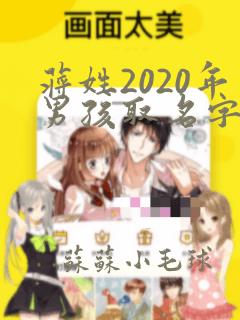 蒋姓2020年男孩取名字大全