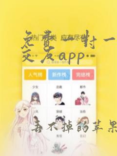 免费一对一聊天交友app