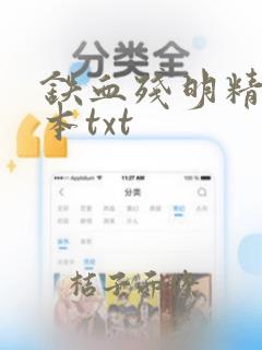 铁血残明精校全本txt