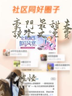 豪门最甜夫妻小说全文免费阅读