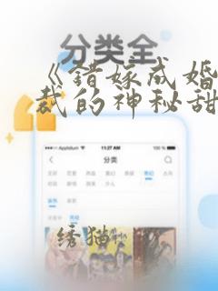 《错嫁成婚:总裁的神秘甜妻》