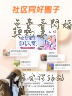 免费看闪婚总裁契约妻