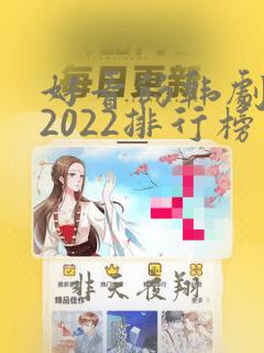 好看的韩剧推荐2022排行榜