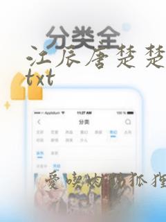 江辰唐楚楚小说txt