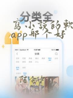 写小说的软件 app哪个好