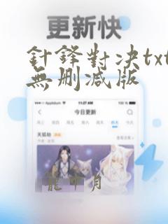 针锋对决txt无删减版