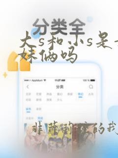 大s和小s是姊妹俩吗