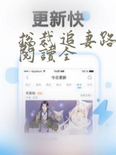 总裁追妻路漫漫阅读全