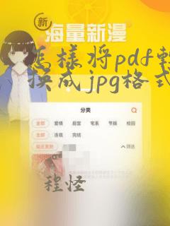 怎样将pdf转换成jpg格式