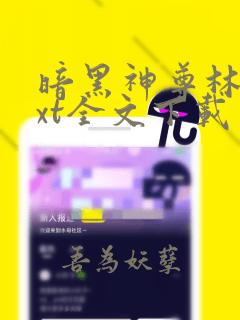 暗黑神尊林凡txt全文下载