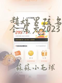 赵姓男孩名字大全属兔2023年