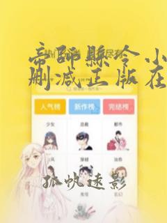 帝师县令小说无删减正版在线阅读