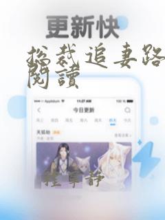 总裁追妻路漫漫阅读