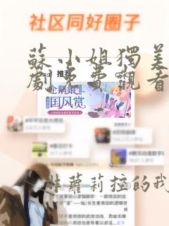 苏小姐独美电视剧免费观看