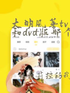 大明风华tv版和dvd版哪个好看