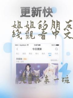 姐姐的朋友4在线观看中文字幕