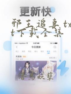 邪王追妻 txt下载全集