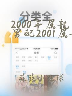 2000年属龙男配2001属女蛇婚配