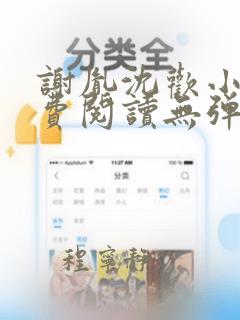 谢胤沈欢小说免费阅读无弹窗