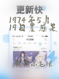 1974年5月19日农历是什么命